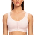 thumbnail image 2 of MELENECA Soutien-Gorge Posture Sans Armatures à Fermeture devant pour Femme Rose Doux 34C, 2 of 4