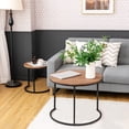 thumbnail image 2 of Costway Nesting Coffee Table Set of 2 for Balcony Living Room Modern Round Side Tables, 2 of 10