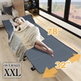 thumbnail image 3 of Slsy 2 Pack Oversized XXL Folding Bed Cot with 3.3 Inch 2 Sided Mattress, 32" Wide 900lb Loading Double-Layer 1200D Folding Camping Cots with Carry Bag, Portable Sleeping Cot Guest Bed, 3 of 14