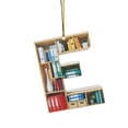 thumbnail image 1 of Book Lovers Heart Shaped Bookshelf Pendant Acrylic Ornament, 1 of 5