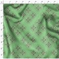 thumbnail image 4 of Soimoi Green Moss Georgette Fabric Floral Wreath Geometric Print Sewing Fabric Yard 44 Inch Wide, 4 of 5