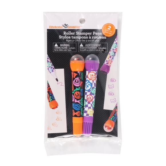 2 stylos tampon en rouleau, Âges 3+, Favors de fête, par Way to Celebrate