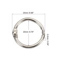thumbnail image 2 of Unique Bargains 1' OD 0.8' ID Loose Leaf Rings Binder Ring Steel for Book DIY Scrapbook Notebook, Silver 24 Pack, 2 of 5