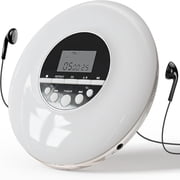 DEBGFS Portable CD Player Personal Compact Music CD Walkman with Headphones Anti-Skip and Shockproof for Home Travel Car Small Discman CD Player for Kids/Students/Seniors-White,white
