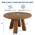 thumbnail image 2 of Dining Table for 4, 47 Inch Kitchen Table, Round Dining Room Table with Sturdy Base for Dining Room, Kitchen, 2 of 8