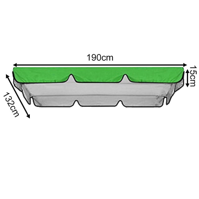 Housse de Balançoire Résistante aux UV, Toile de Remplacement pour Jardin et Cour, Imperméable et Résistante aux UV pour Balançoire 3 Places