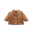 thumbnail image 1 of Baby Woolen Coat with Plaid Double Breasted Girl Outwears, 1 of 5