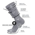 thumbnail image 2 of 6 Pairs of Big and Tall Cotton Diabetic Non-Binding Neuropathy Crew Socks (Gray, Sock Size 13-16), 2 of 5