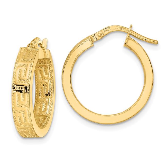 Quality Gold TF2068 14K Yellow Gold Polished Hoop Earrings