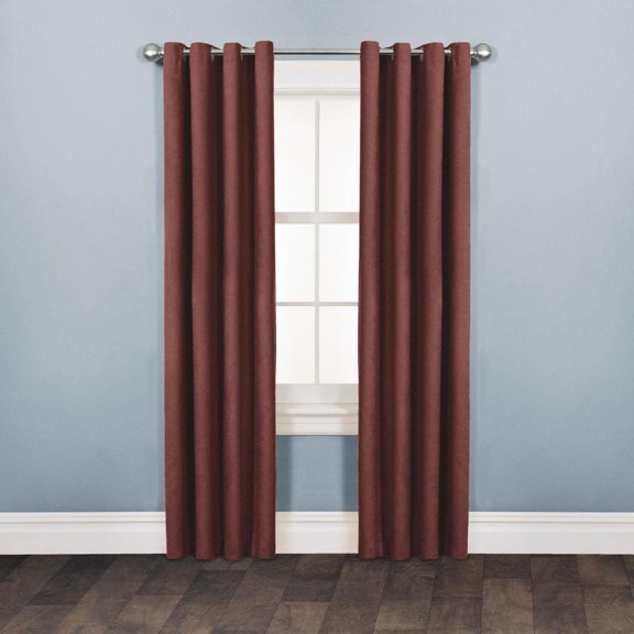 Mainstays Faux Suede Drapery Grommet Window Curtains Panel