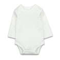 thumbnail image 1 of MIASHUI Cache-Couche à Manches Longues pour Bébé en Coton, une-Pièce, Blanc, 0-3 Mois, 1 of 3