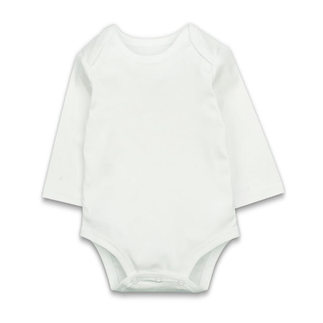 MIASHUI Cache-Couche à Manches Longues pour Bébé en Coton, une-Pièce, Blanc, 0-3 Mois