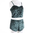 thumbnail image 2 of SUNSIOM Women 2PCS Lingerie Set Slim Sling Crop Top Short Elastic Band Pants, 2 of 5