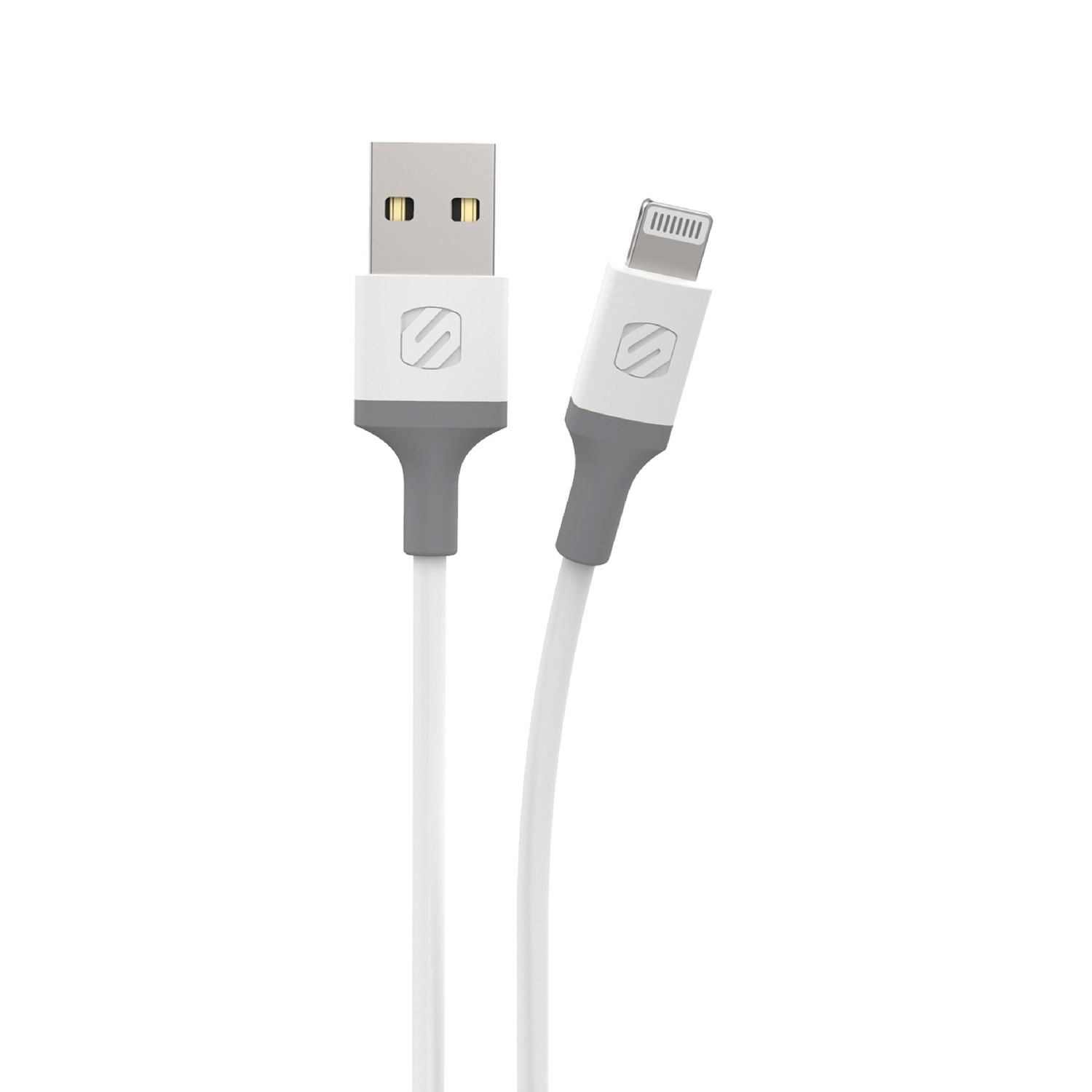 Scosche i34WG-SP Strikeline USB-A to Mfi Certified Lightning Charge & Sync Cable 4-ft. White