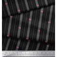 thumbnail image 2 of Soimoi Silk Fabric Artistic Floral & Stripe Decor Fabric Printed Yard 42 Inch Wide, 2 of 3
