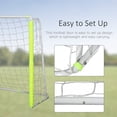 thumbnail image 4 of Soozier 6ft x 4ft Soccer Goal Net with Metal Frame, Easy Assembly, Yellow, 4 of 9