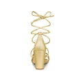 thumbnail image 4 of BLISSFUL STEP Women's Shoes Open Toe Lace Up Block Heel Strappy Heels Gold 6, 4 of 8