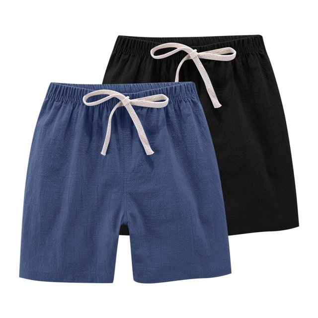 RXIRUCGD 2025 Summer Clothes for Kids 2PC Children's Summer Solid Casual Sports Shorts With Drawstring For Kids