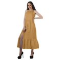 thumbnail image 3 of Moomaya Robe Maxi Sans Manches à Col Licou Imprimée avec Fente avant Robe d'Été pour Femme, 3 of 4