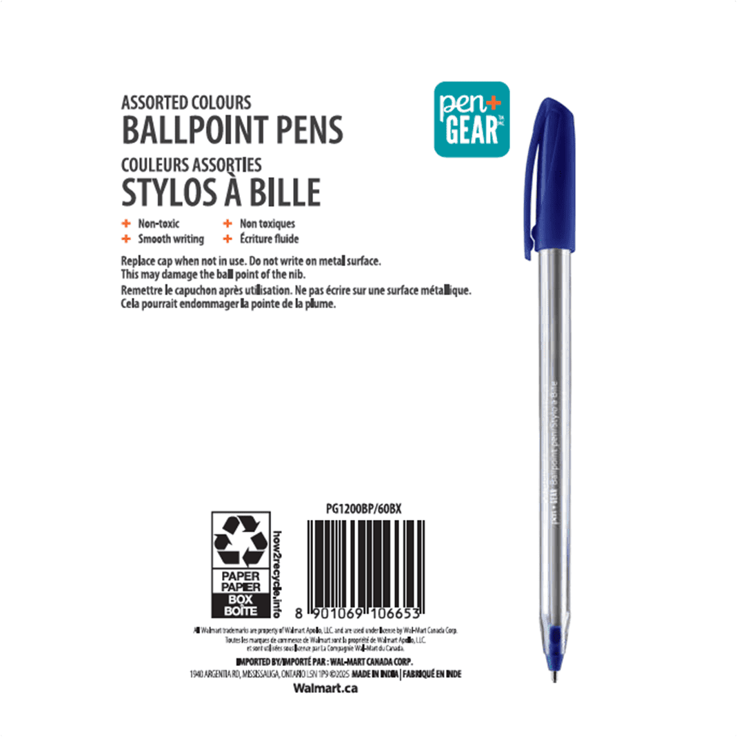 PEN + GEAR 60 STYLOS À BILLE ASSORTIES, 1.0 MM TIP