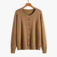 thumbnail image 3 of Cameland Cardigan Veste Chandail Uni à Col Rond pour Femmes Chandail à Col Rond, 3 of 9