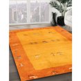 thumbnail image 2 of Ahgly Company Indoor Rectangle Contemporary Neon Orange Oriental Area Rugs, 2' x 5', 2 of 6