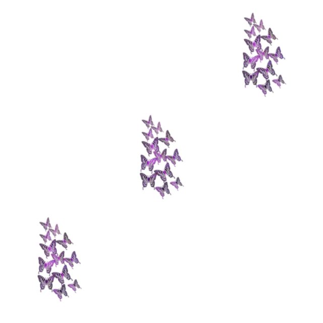 Transemion Glitter And Exquisite Stickers For Amazing Home Decor With Butterflies Various LK12 Purple 3Set