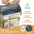 thumbnail image 4 of Palm Leaf Insulated Cooler Backpack, Leakproof Lunch Bag with Tropical Plant Pattern for Outdoor Adventures, 4 of 6