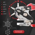 thumbnail image 4 of Revolving Punch Plier Kit Professional Leather Hole Puncher Set Heavy Duty Leather Punch Tool with 6 Solid Holes for Belts  Watch Bands  Handbag Straps, 4 of 9