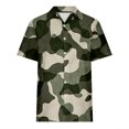 thumbnail image 3 of Womens Work Tops Short Sleeve Round Neck Blouse Printed Casual Fashion Tee Shirt, 3 of 6
