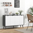 thumbnail image 2 of HOMCOM 47" Sideboard, Buffet Cabinet with Adjustable Shelves, Black, 2 of 10