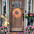 thumbnail image 1 of Easter Front Door Wreath Easter Wreath Illuminated Garland With String Lights Spring Easter Decorations For Door Walls Home Decoration, 1 of 7