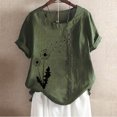 thumbnail image 1 of HWRETIE T-Shirt Imprimé pour Femme Col Rond Manches Courtes Ample Décontracté Blouse d'Été Hauts, 1 of 3