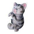 thumbnail image 3 of Abbracc Hanging Animal Statue Flower Pot Hugger Creative Garden Sculpture Resin Figurine Gray Kitty, 3 of 9