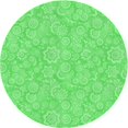 thumbnail image 1 of Ahgly Tapis Rond Lavable en Machine Intérieur Transitionnel Vert Néon, 8 Pieds Rond, 1 of 7