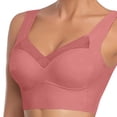 thumbnail image 1 of Hjtefg Plus Size Strapless Bra - Thin Wireless Comfort, Side Support & Lift for Large Chest,Color: T1-Brick Red Size: 6XL, 1 of 5