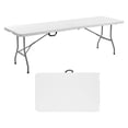thumbnail image 1 of VEVOR 8 Ft Folding Table Portable Picnic Utility Plastic Table Handle Indoor Outdoor, 1 of 9