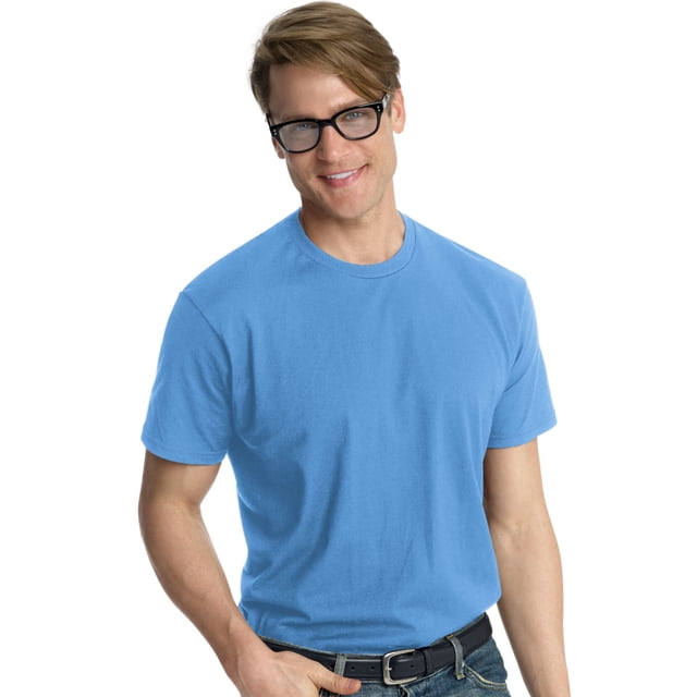 Hanes Nano-T T-shirt pour Homme, G, Bleu Caroline