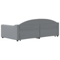 thumbnail image 3 of vidaXL Daybed with Trundle Light Grey 100x190 cm Fabric, 3 of 5