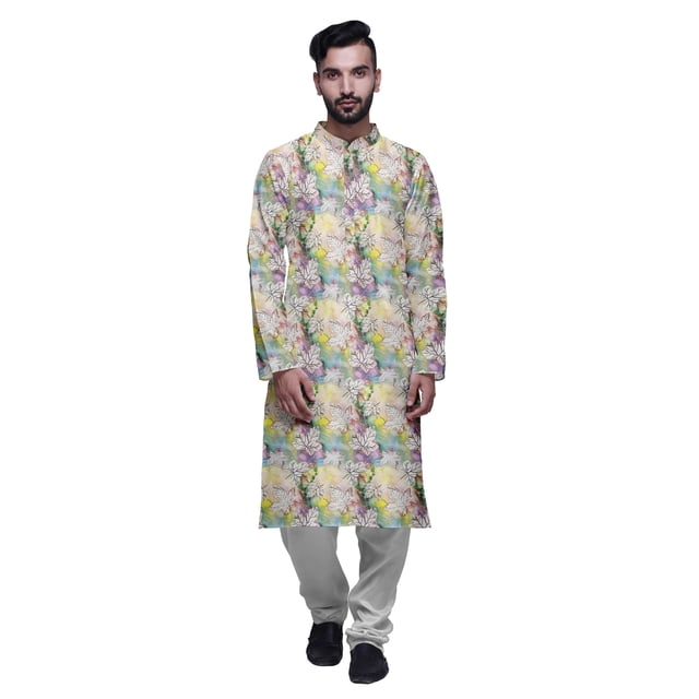 Atasi Kurta Imprimé de Designer pour Garçons Ensemble Kurta Pyjama Décontracté Vêtements d'Été