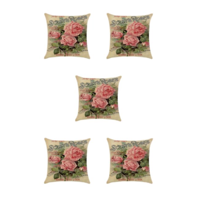 Maytalsory Easy To Change Flowers Pillowcase Addition To Home Decor Polyester Decorative Pillow Cushion Covers Soft Durable kztym001-7 5Set