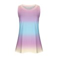 thumbnail image 4 of LSLJS Women Tank Summer Gradient Color Round-Neck Sleeveless Casual Tunic Tops Blouse, Womens Tank Tops, 4 of 5