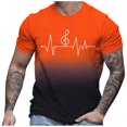 thumbnail image 3 of LUOGENLI T-shirts pour Homme pour Hommes T-Shirt à Imprimé Numérique Col Rond Manches Courtes T-Shirt T-shirts pour Hommes T-shirts Graphiques T-shirts de la Saint-Patrick 4TG T-shirts pour Hommes T-shirts Graphiques Saint-Valentin Orange TTG, 3 of 4