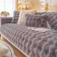 thumbnail image 2 of Big Sale ! Huayishang Sofa Cover,Sofa Cover,Interesting Comfortable Solid Color Anti Slip Sofa Cover Rabbit Plush Sofa Cover Comfortable Plush Sofa Cover Soft Faux Sofa, 2 of 9