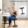 thumbnail image 3 of CoSoTower Standing Desk Stool, Ergonomic Wobble Chair, Adjustable Leaning Stool for Office Desks, with Rocking Motion, Black, 3 of 7