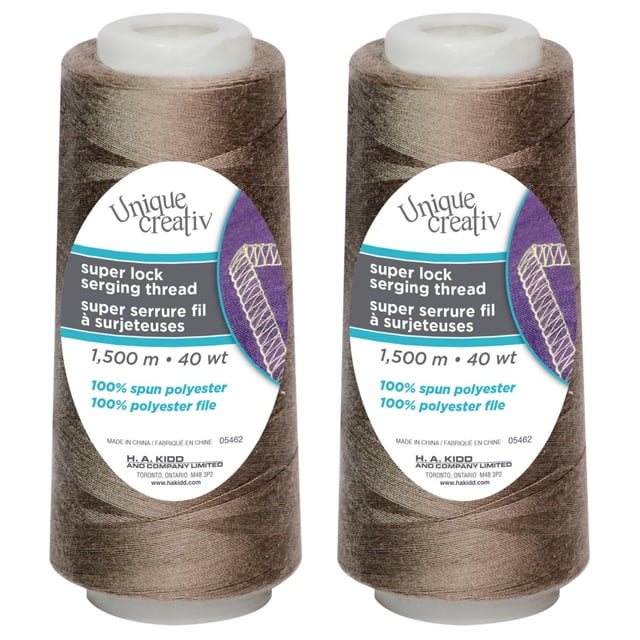 UNIQUE CREATIV TRULOCK Polyester Serging Thread 1500 m (1640 yd), Taupe