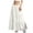 White, variant on Women's Maxi Skirts Ruffle Tiered Flowy Swing Long Skirt Elastic Waist Drawstring Fashion Summer Beach Clothes (2XL, White)