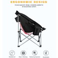 thumbnail image 4 of KingCamp Folding Saucer Lounge Chair with Cup Holder Storage, Black/Medium Gray, 4 of 11
