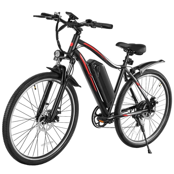 Cinverter 27.5" 48V Electric Bike, 500W Motor Electric Bicycle for Adults, 91km Range & 32km/h Electric Mountain Bike w/ Lockable Suspension, Shimano 7-Speed Commuter E-Bike