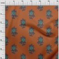thumbnail image 2 of oneOone Georgette Viscose Fabric Leaves & Floral Block Print Fabric BTY 42 Inch Wide, 2 of 5